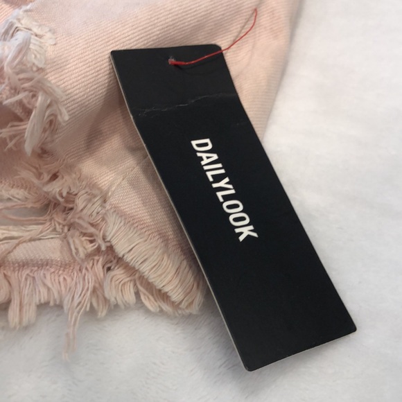 J Brand Soft Pink Denim shorts high rise distressed cut off button front SZ 24 - Picture 7 of 13